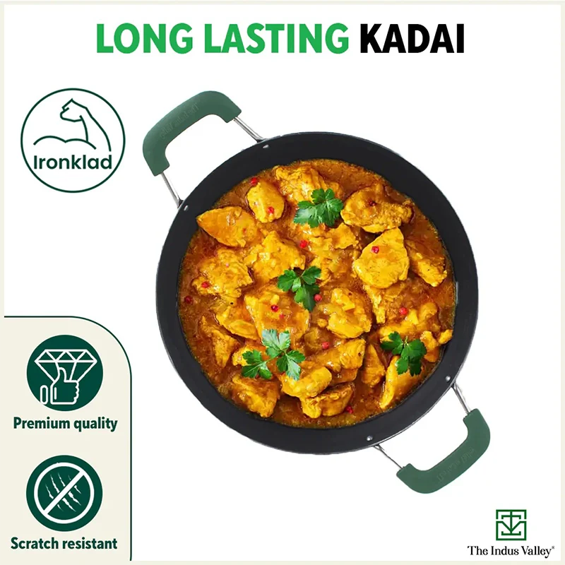 100% Pure Sheet Iron Kadai with Silicon Handle, Seasoned, Toxin-free - Image 7