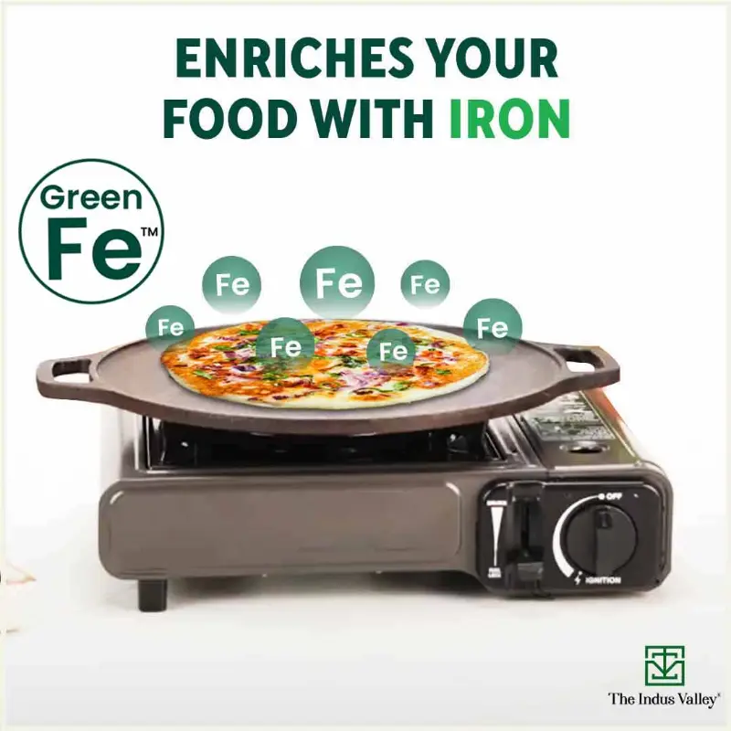 CASTrong Cast Iron Cookware Set: (30cm)Tawa+ (25.4cm)Kadai+ (22.9cm)Fry Pan, Kitchen Set for Home, Pre-seasoned, 100% Pure, Toxin-free, Free ₹400 Tadka Pan - Image 6