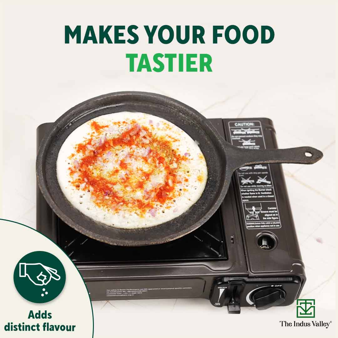 CASTrong Cast Iron Tawa 25.7cm with Handle, Pre-seasoned, 100% Pure, Toxin-free, Induction - Image 9