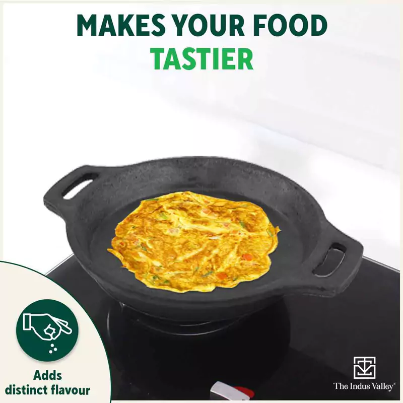 CASTrong Cast Iron Fish Fry Pan 22.4/25cm, Pre-seasoned, Naturally Nonstick, 100% Pure, Toxin-free, Induction - Image 9