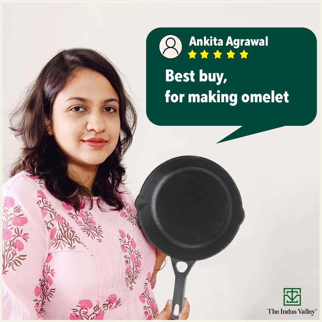 CASTrong Cast Iron Fry Pan/Skillet 20.3cm, Pre-seasoned, Natural Nonstick, 100% Pure, Toxin-free, Induction - Image 12