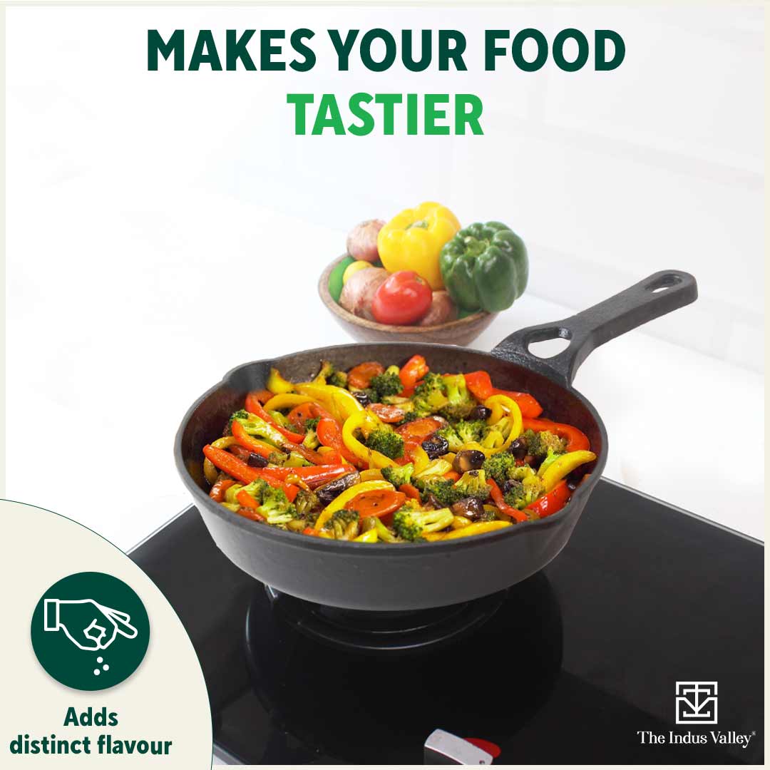 CASTrong Cast Iron Fry Pan/Skillet 20.3cm, Pre-seasoned, Natural Nonstick, 100% Pure, Toxin-free, Induction - Image 9