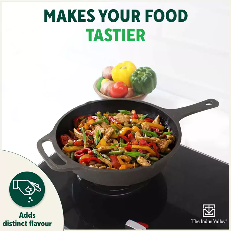 CASTrong Cast Iron Fry Pan 1.9L, Pre-seasoned, Naturally Nonstick, 100% Pure, Toxin-free, Induction - Image 9