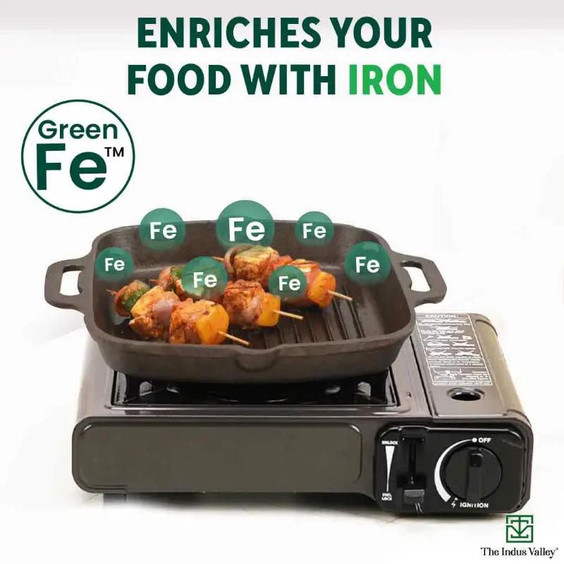 CASTrong Cast Iron Grill Pan 33.6cm, 2 Handles, Pre-seasoned, 100% Pure, Toxin-free, Induction 3.4 kg - Image 6