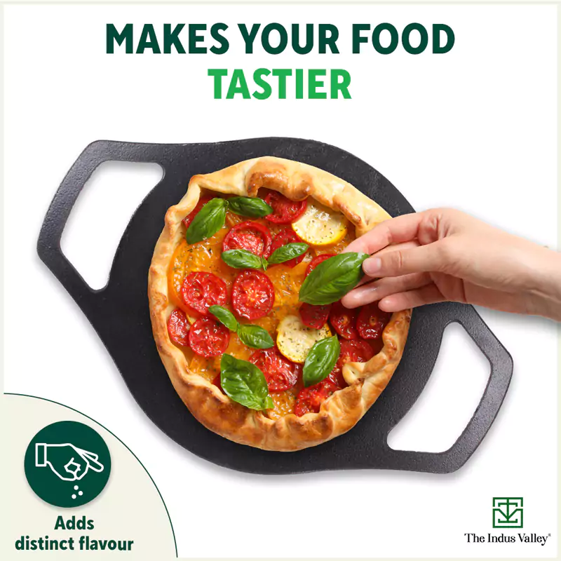 CASTrong Cast Iron Tawa 23.8cm, Pre-seasoned, Nonstick, 100% Pure, Toxin-free, Induction 1.4 kg - Image 9