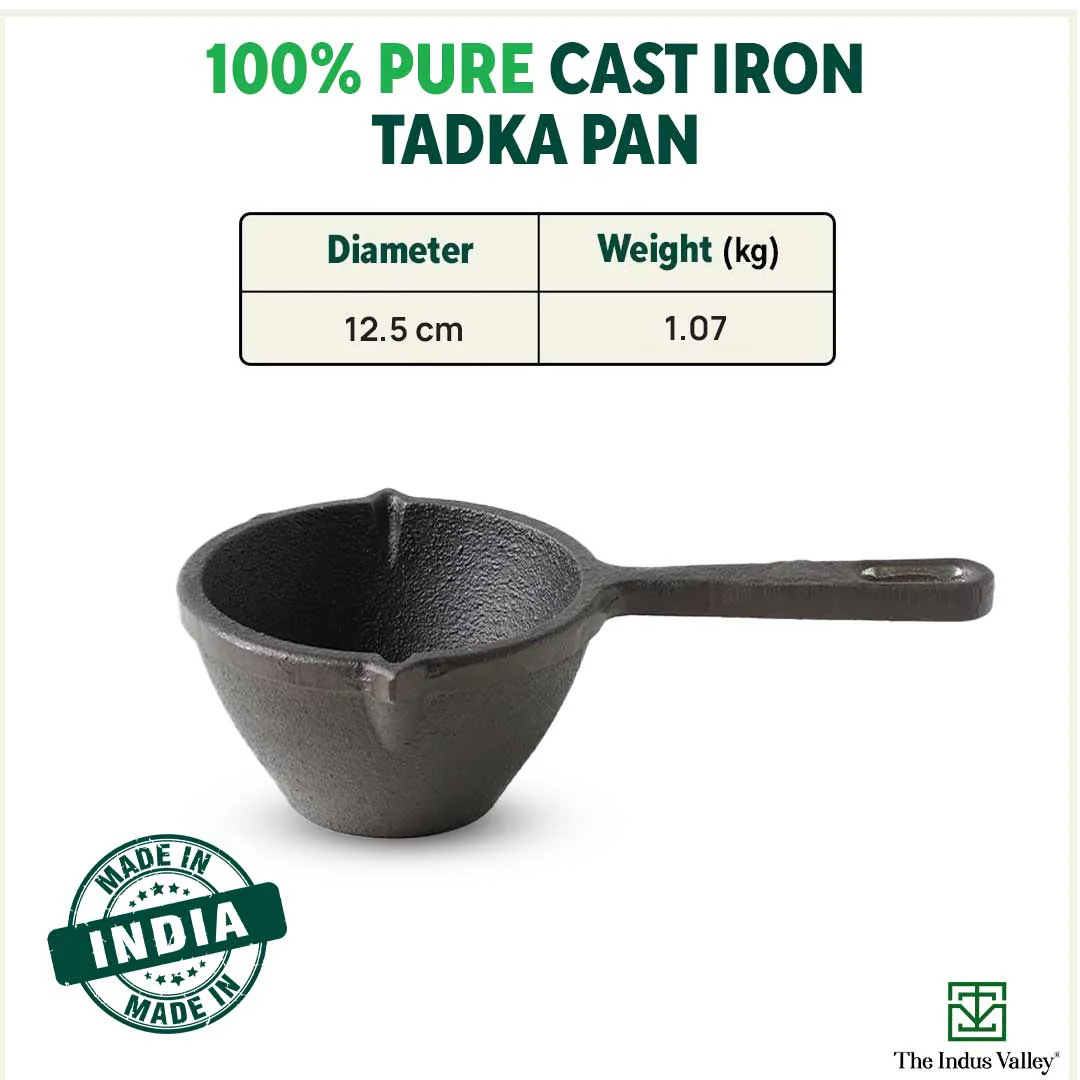 CASTrong Cast Iron Tadka Pan, Pre-seasoned, Natural Nonstick, 100% Pure, Toxin-free, Induction - Image 3