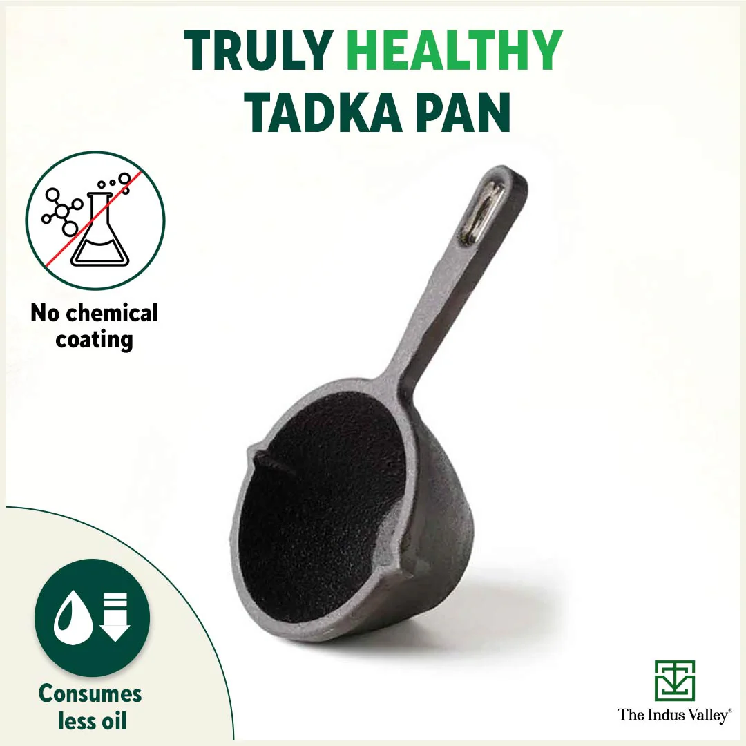 CASTrong Cast Iron Tadka Pan, Pre-seasoned, Natural Nonstick, 100% Pure, Toxin-free, Induction - Image 4