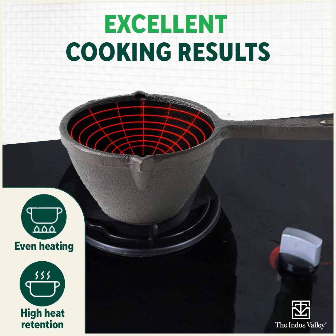 CASTrong Cast Iron Tadka Pan, Pre-seasoned, Natural Nonstick, 100% Pure, Toxin-free, Induction - Image 7