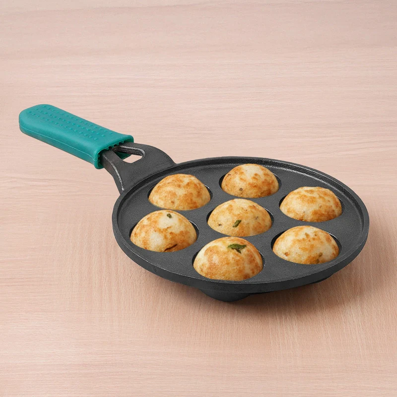 7 Pit CASTrong Cast Iron Paniyaram/Appe Pan 21cm Pre-seasoned, Nonstick, 100% Pure, Toxin-free - Image 14