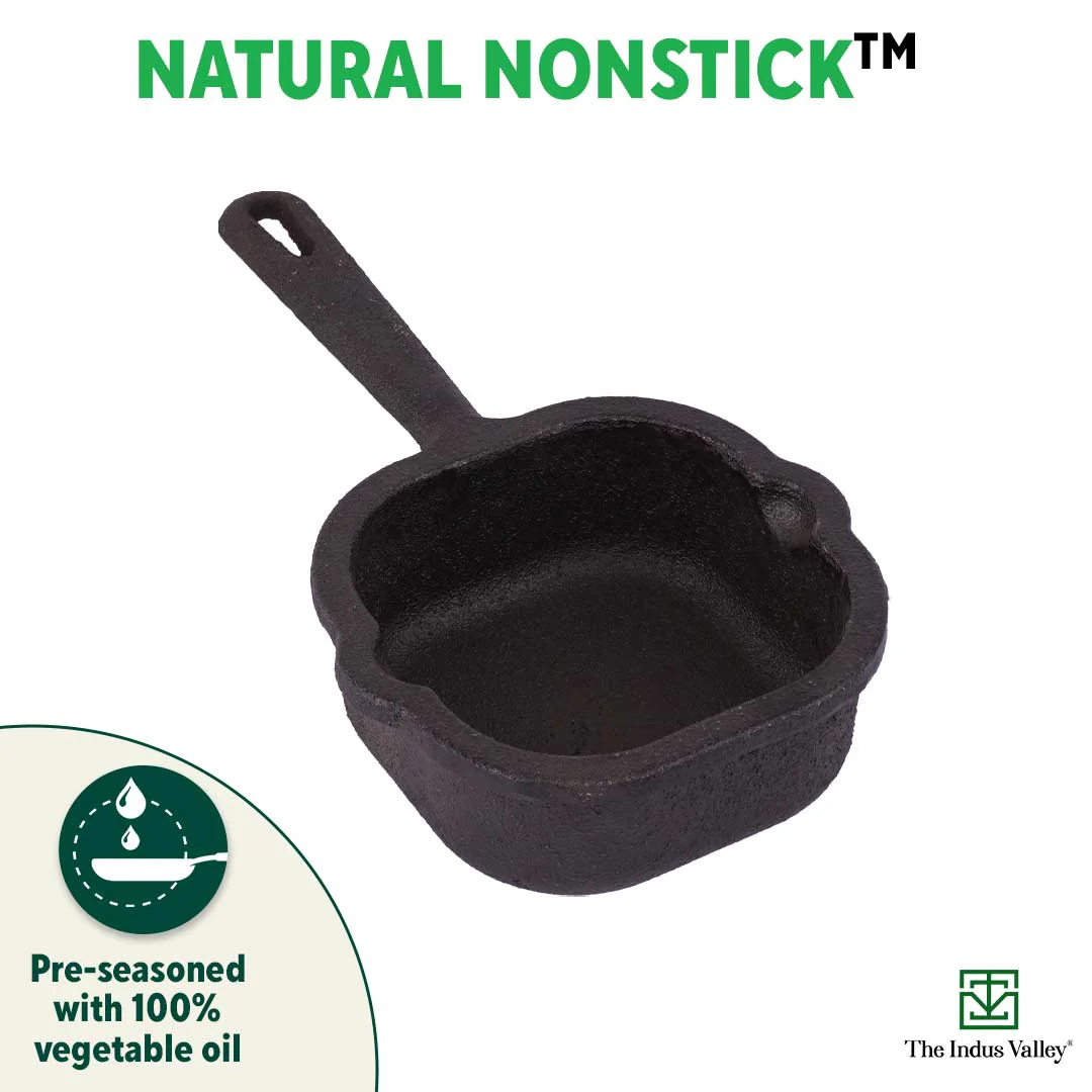 CASTrong Cast Iron Tadka Pan, Square Shaped, Pre-seasoned, Natural Nonstick, 100% Pure, Toxin-free, Induction - Image 7