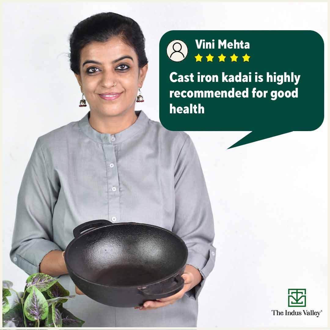 CASTrong Thick Cast Iron 25.4cm Kadai+30.2cm Tawa+Free ₹110 Spatula,Kitchen set for Home, Pre-seasoned,100% Pure,Toxin-free - Image 11