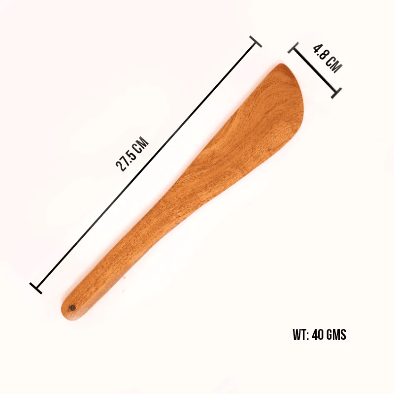 100% Natural Neem Wood Cooking & Serving Spatula/Ladles, Set of 4, Toxin-free, Anti-microbial - Image 4