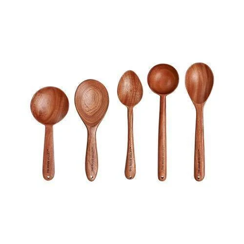 100% Natural Neem Wood Cooking & Serving Spoons/Spatula/Ladles, Set of 5, Toxin-free, Anti-microbial - Image 2