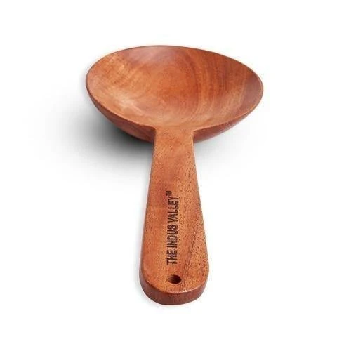 Neem Wood Cooking Ladle 23cm - Serve (Round | Handmade | 100% Natural Neem Wood) - Image 3