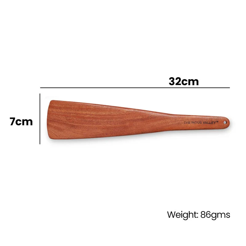 100% Natural Neem Wood Cooking & Serving Spoons/Spatula/Ladles, Set of 6, Toxin-free, Anti-microbial - Image 5