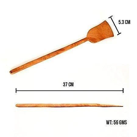 100% Natural Neem Wood Cooking & Serving Spoons/Spatula/Ladles, Set of 6, Toxin-free, Anti-microbial - Image 7