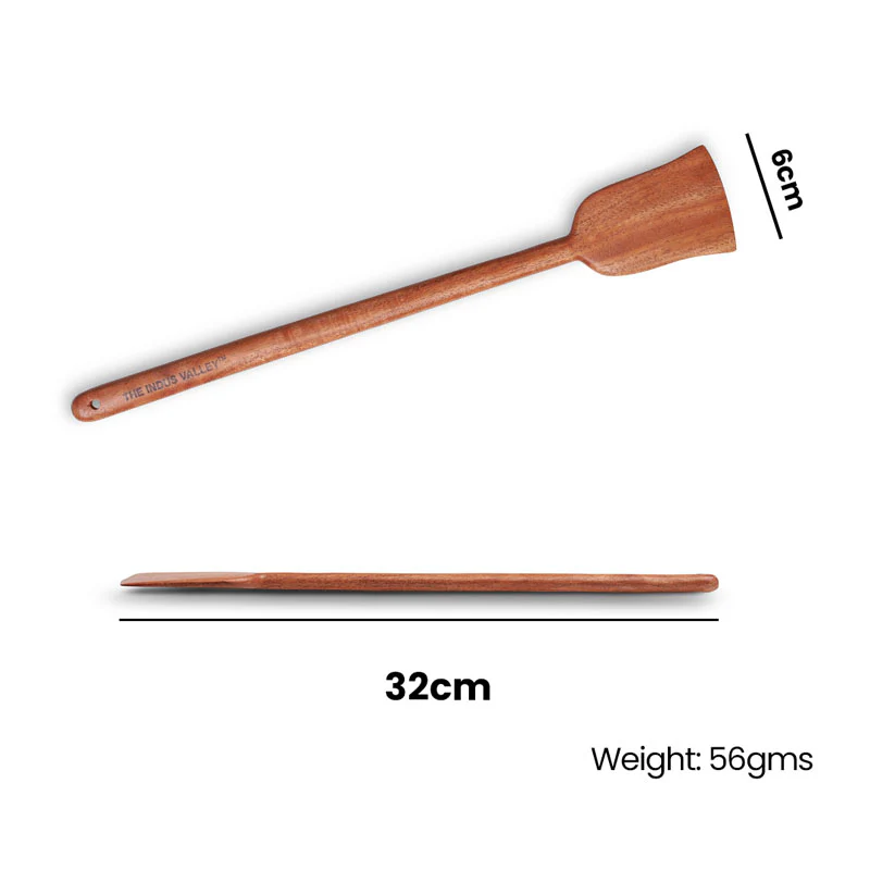 100% Natural Neem Wood Cooking & Serving Spoons/Spatula/Ladles, Set of 6, Toxin-free, Anti-microbial - Image 6