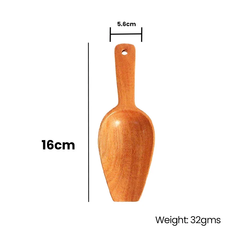 Neem Wood Scoop Spoon (Flour Spoon | Grain Measuring spoon) - Image 3