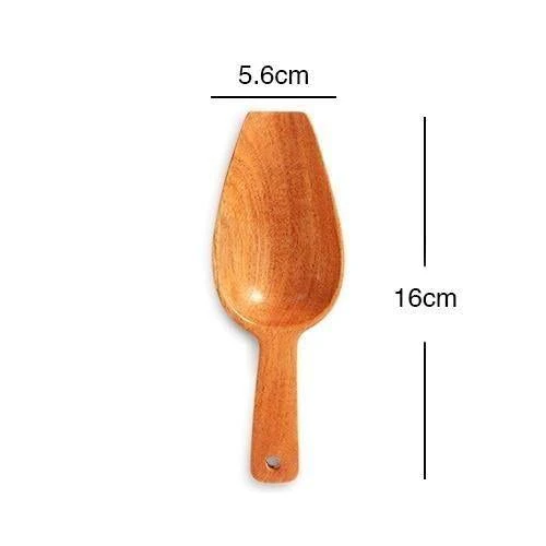 Neem Wood Scoop Spoon for Measuring Flour/Grains/Rice/Sugar – Set of 4 - Image 3