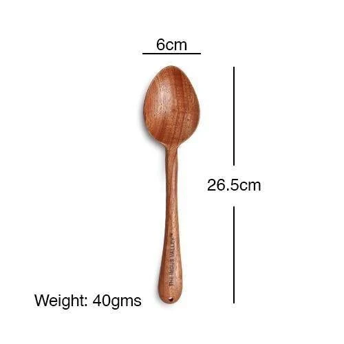 100% Natural Neem Wood Cooking & Serving Spoons/Spatula/Ladles, Set of 4, Toxin-free, Anti-microbial - Image 4