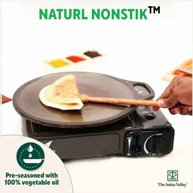 Super Smooth Cast Iron Set: (25.4cm)Frypan+ (25.4cm)Kadai+ (30.5cm)Tawa, Kitchen set for Home, Naturally Nonstick, 100% Pure,Toxin-free, Free 400 Tadka Pan - Image 8