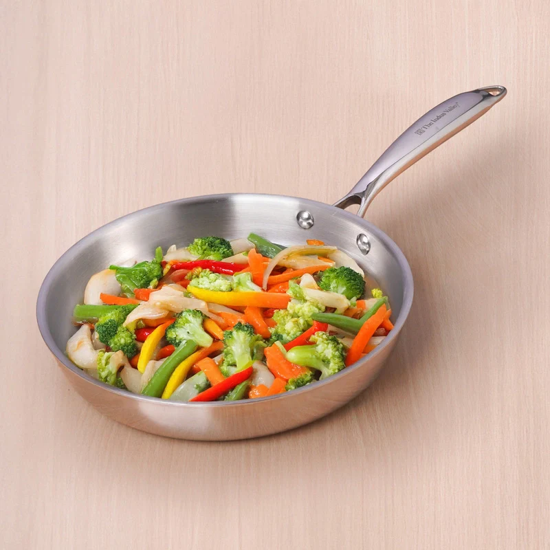 Tri-ply Stainless Steel Fry Pan, 3 Layer Thick Body, Premium Quality, 100% Toxin-free, Non-stick, Induction & Gas 20/22/24/26 cm - Image 10