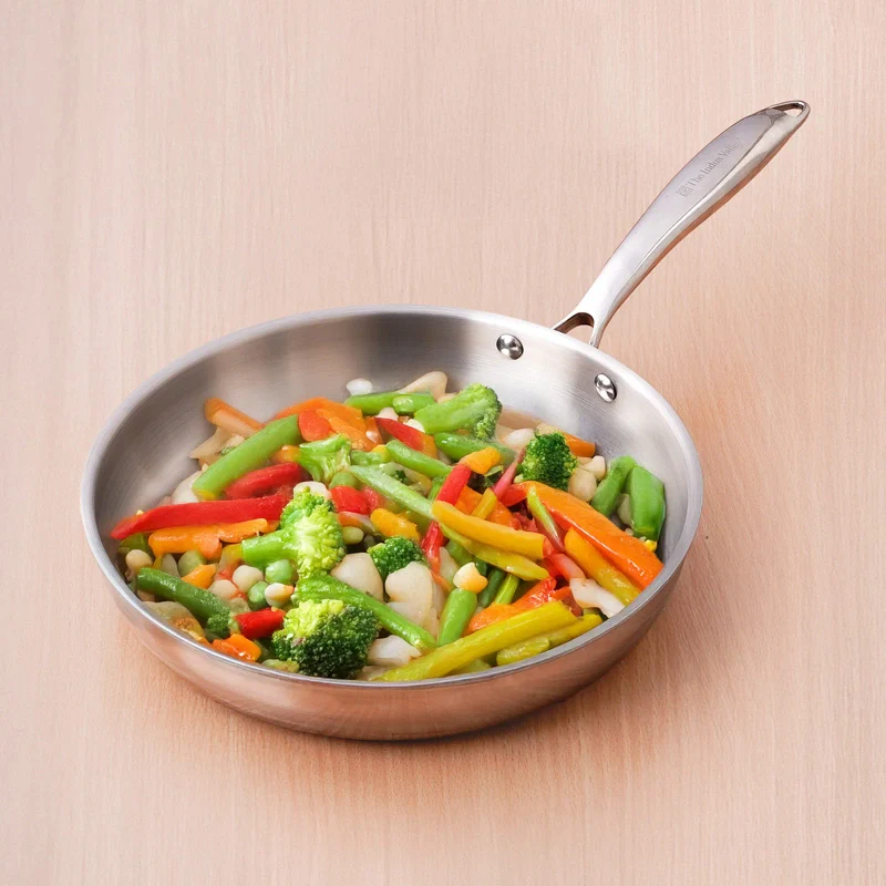 Tri-ply Stainless Steel Fry Pan, 3 Layer Thick Body, Premium Quality, 100% Toxin-free, Non-stick, Induction & Gas 20/22/24/26 cm - Image 11