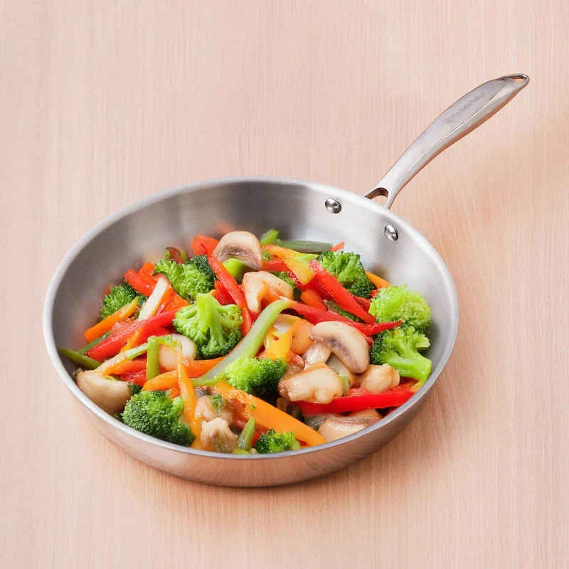 Tri-ply Stainless Steel Fry Pan, 3 Layer Thick Body, Premium Quality, 100% Toxin-free, Non-stick, Induction & Gas 20/22/24/26 cm - Image 12