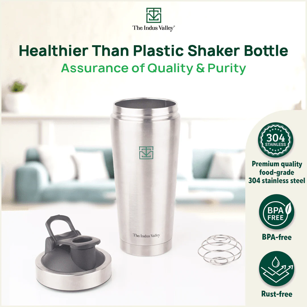 Vacuum Insulated Stainless Steel Gym Shaker Bottle 750ml with Steel Agitator for Pre/Post Workout - Image 3