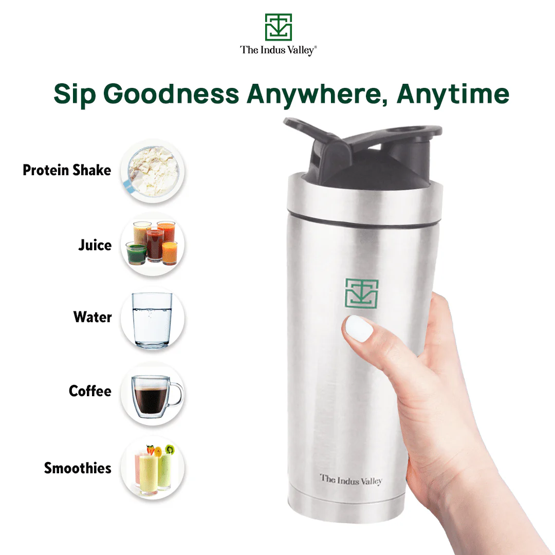 Vacuum Insulated Stainless Steel Gym Shaker Bottle 750ml with Steel Agitator for Pre/Post Workout - Image 6