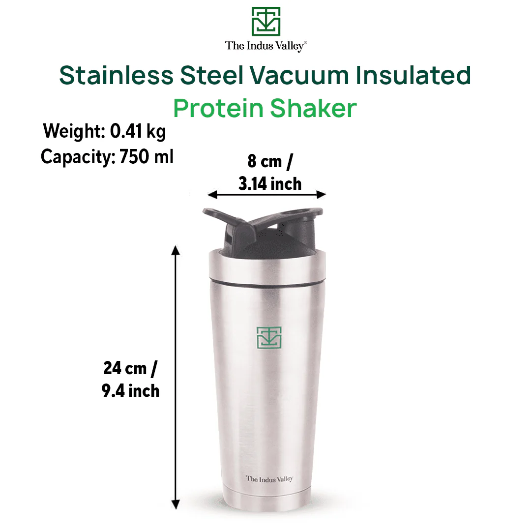 Vacuum Insulated Stainless Steel Gym Shaker Bottle 750ml with Steel Agitator for Pre/Post Workout - Image 7