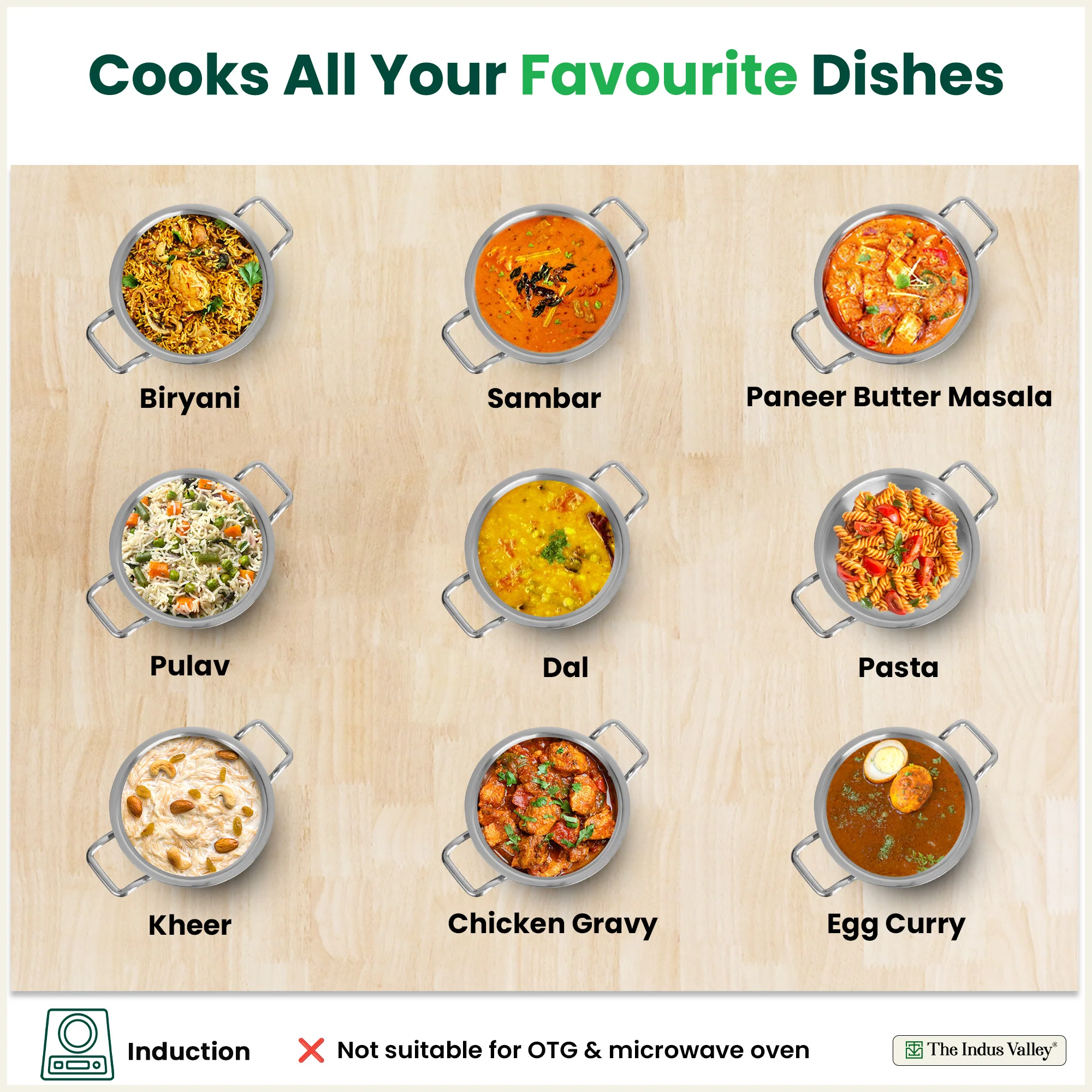TurboCuk Tri-ply Biryani Cooking Pot/Casserole+ Glass Lid 2L, Wide Handi Shape, Premium Quality, 3 Layer Thick Body, 100% Toxin-free, Non-stick, Induction & Gas - Image 9