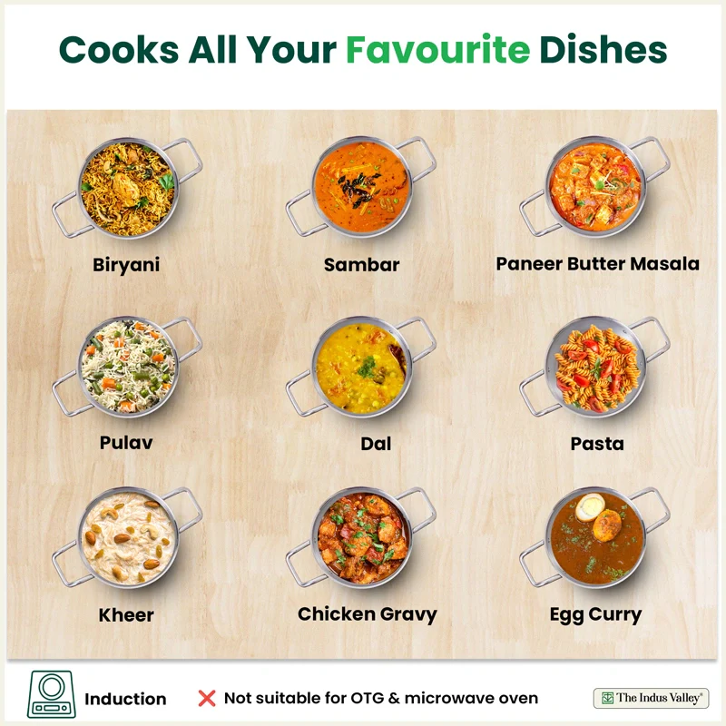 6L TurboCuk Tri-ply Stainless Steel Tall Biryani Pot/Casserole+ Glass Lid, Premium Quality, 3 Layer Thick Body, 100% Toxin-free, Non-stick, Induction & Gas - Image 9