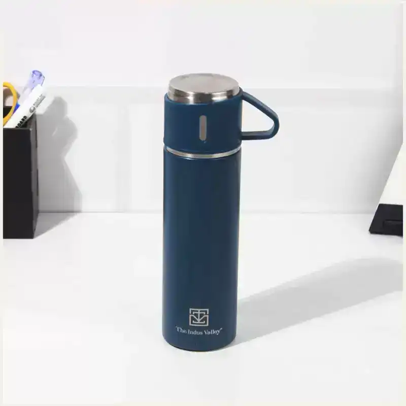 Pro-hydro Stainless Steel Vacuum Insulated 500 ml Flask with Drinking Mug Lid, Hot & Cold Bottle