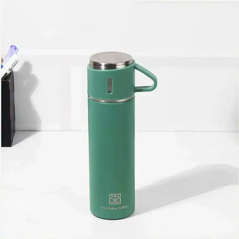 Pro-hydro Stainless Steel Vacuum Insulated 500 ml Flask with Drinking Mug Lid, Hot & Cold Bottle - Image 2