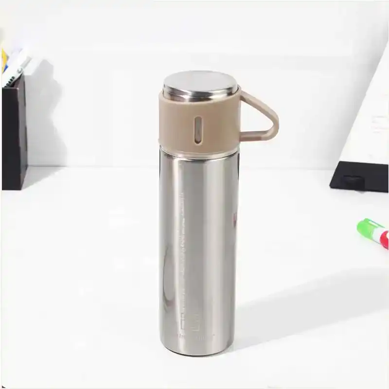 Pro-hydro Stainless Steel Vacuum Insulated 500 ml Flask with Drinking Mug Lid, Hot & Cold Bottle - Image 3