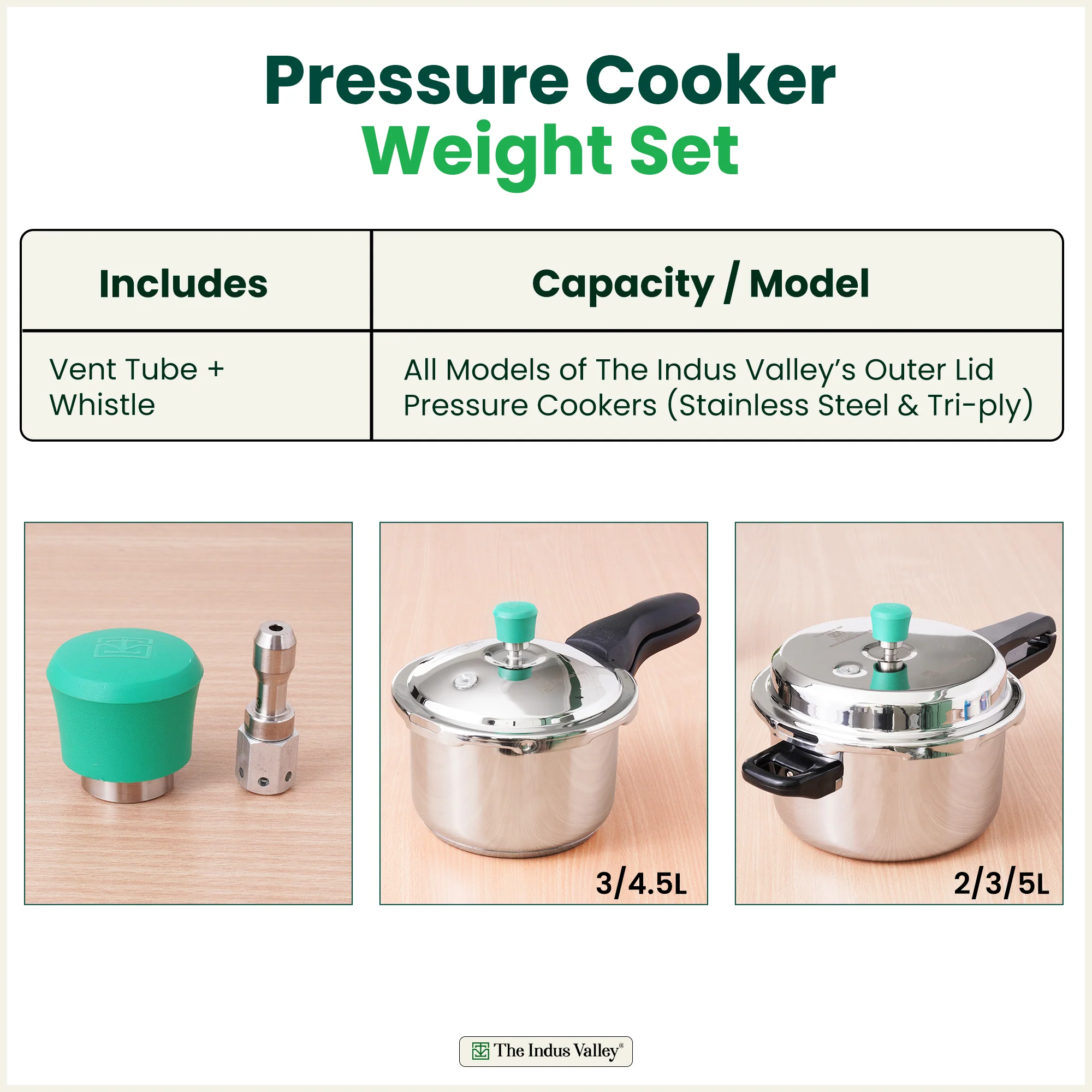 Whistle Set for All Outer Lid Pressure Cookers - Image 2